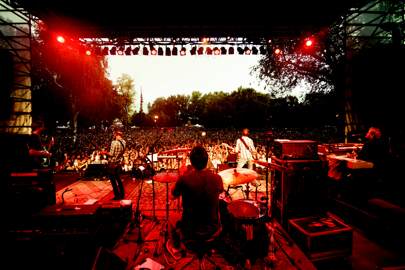 Band of Horses headlining Pioneer Park in Salt Lake City, Utah, last July