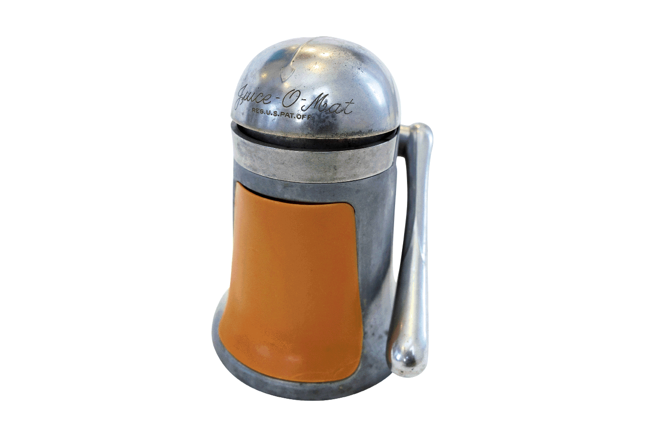 Main Squeeze Vintage uses this old juicer unearthed from an antiques store for making lemonade and limeade. Search eBay