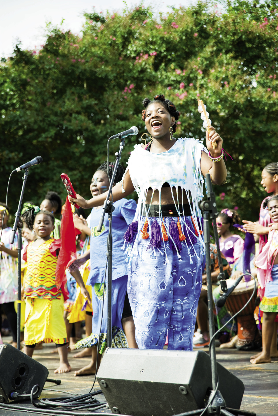 Live entertainment keeps the atmosphere festive