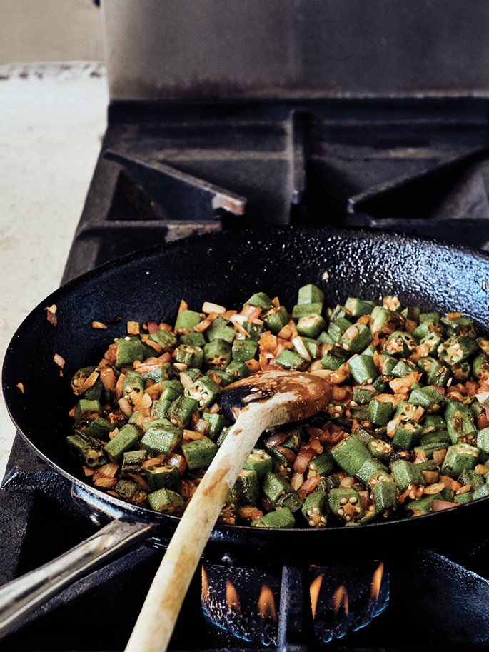 Crispy fried okra