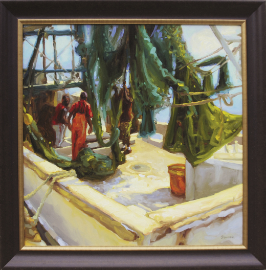 Fresh Catch, 2008, 36&quot; x 36&quot;, oil on linen