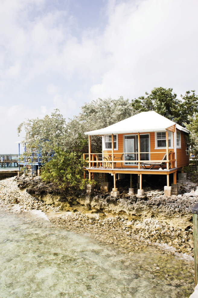 One of the club’s colorful cottages for rent.