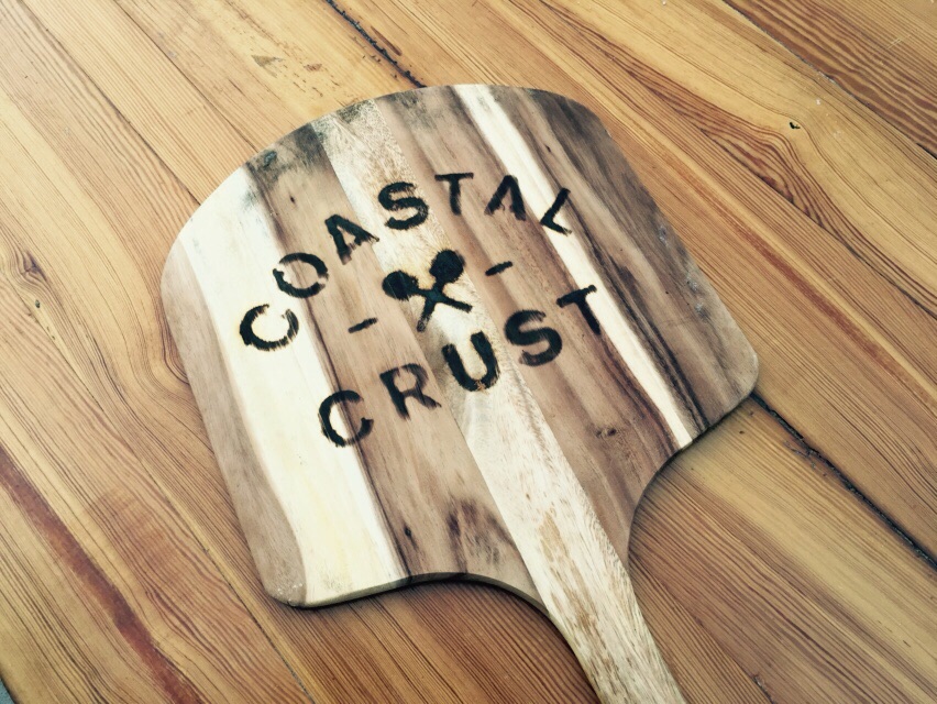 Personalized Peel Piesner brands the Coastal Crust logo into the peels they use to transport pizzas. $19.50 at mugnaini.com