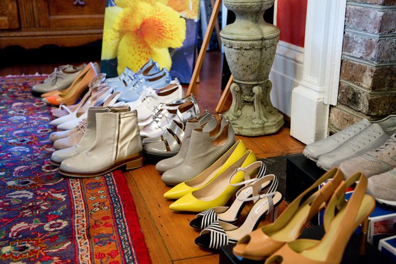 Spring soles lined all in a row; photo by Mac Kilduff