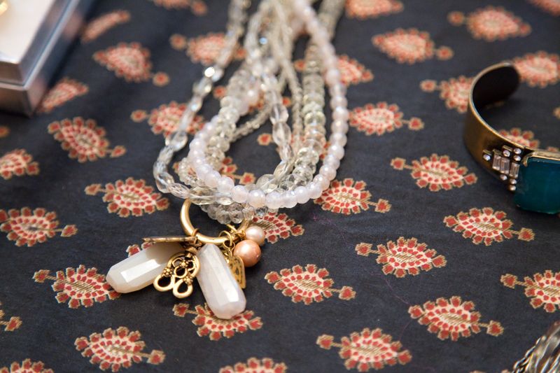 Multiple strand necklace from Christine Michi; photo by Mac Kilduff