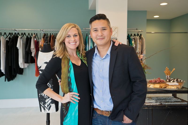 Maddison Row store manager Lindsey Principi and Virgil Bunao