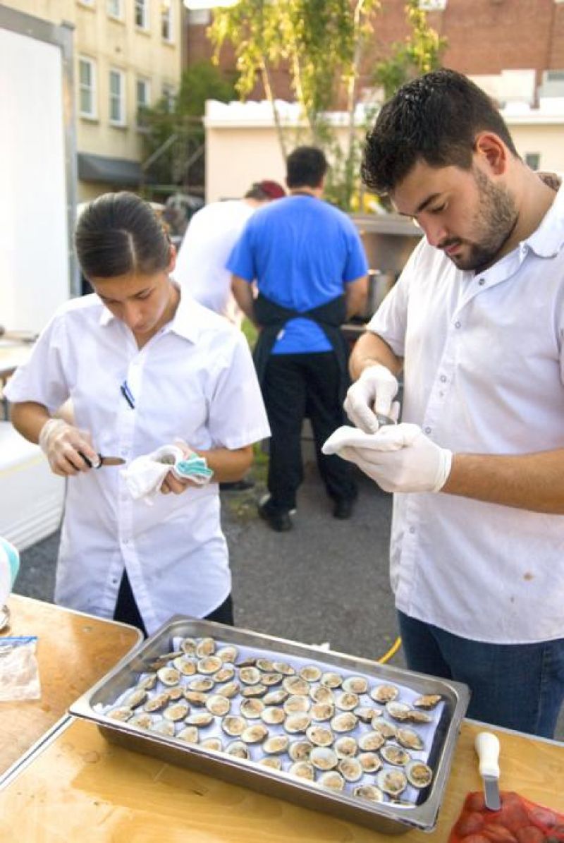 Guerilla Cuisine chefs Leila Chardt and Italo Marino