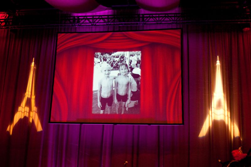 A slideshow spotlighted donors and children who have been aided by the organization.