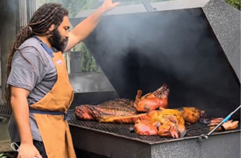 Sauce It Up: “Early on, I was taught how to prepare a whole hog. It’s best with my homemade sauce.”
