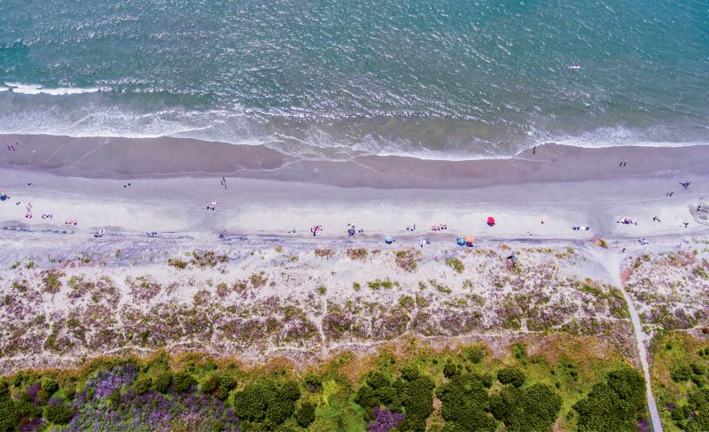 “Beach Day on Sully’s” {Altitude: 350 feet}  Midday in early June near Station 25 on Sullivan’s Island