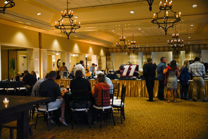 Auction items were featured in the ballroom