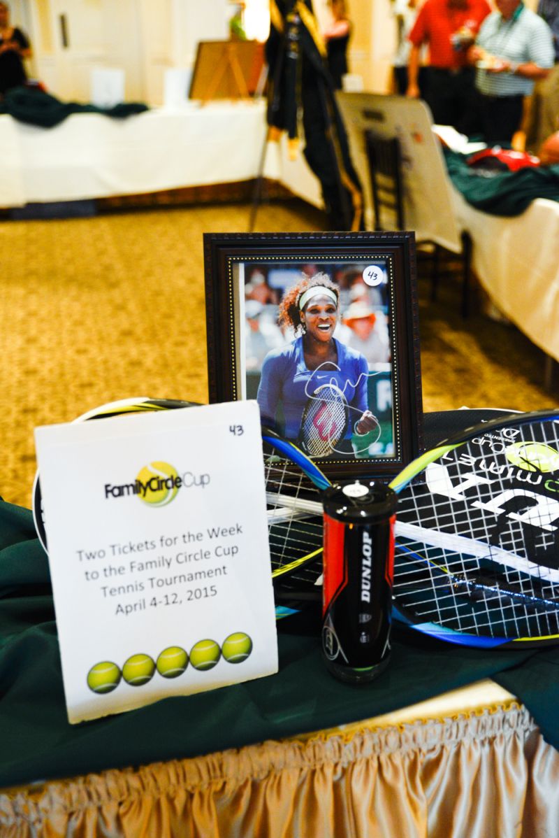 A Family Circle Cup gift package was available for bidding