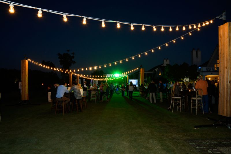 Guests relax in-between musical performances