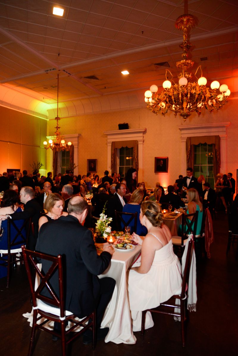 Ball attendees enjoying eats from Granville&#039;s Catering