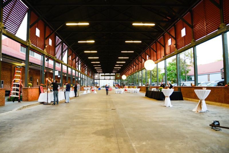 The Visitor Center Bus Shed downtown was a beautiful, outdoor venue.