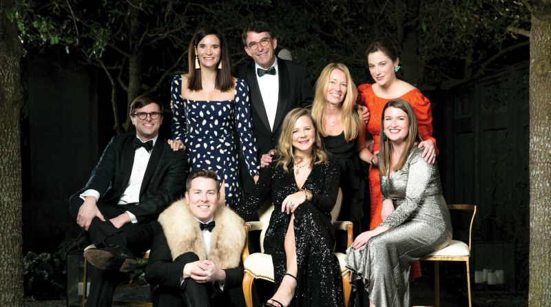 (Standing) Emily Broom, Mike and Michele Seekings, and Anne Siegfried; (sitting) Daniel Layfield, Jay Benson, Liza Layfield, and Elizabeth Todd