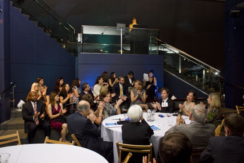 Guests applaud honoree David Crowley
