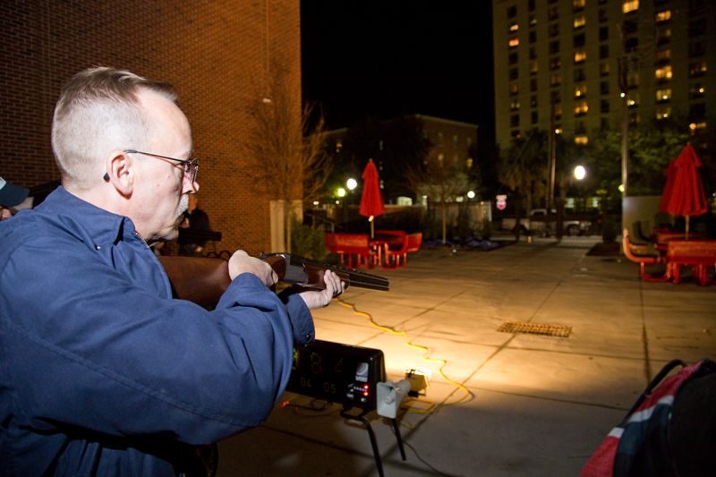 Laser skeet shooting was a popular activity among the guests.