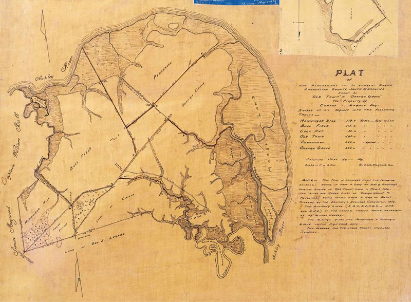 A 1907 plat of Orange Grove Plantation