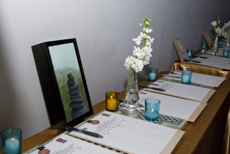 Local artists and businesses donated for the silent auction.