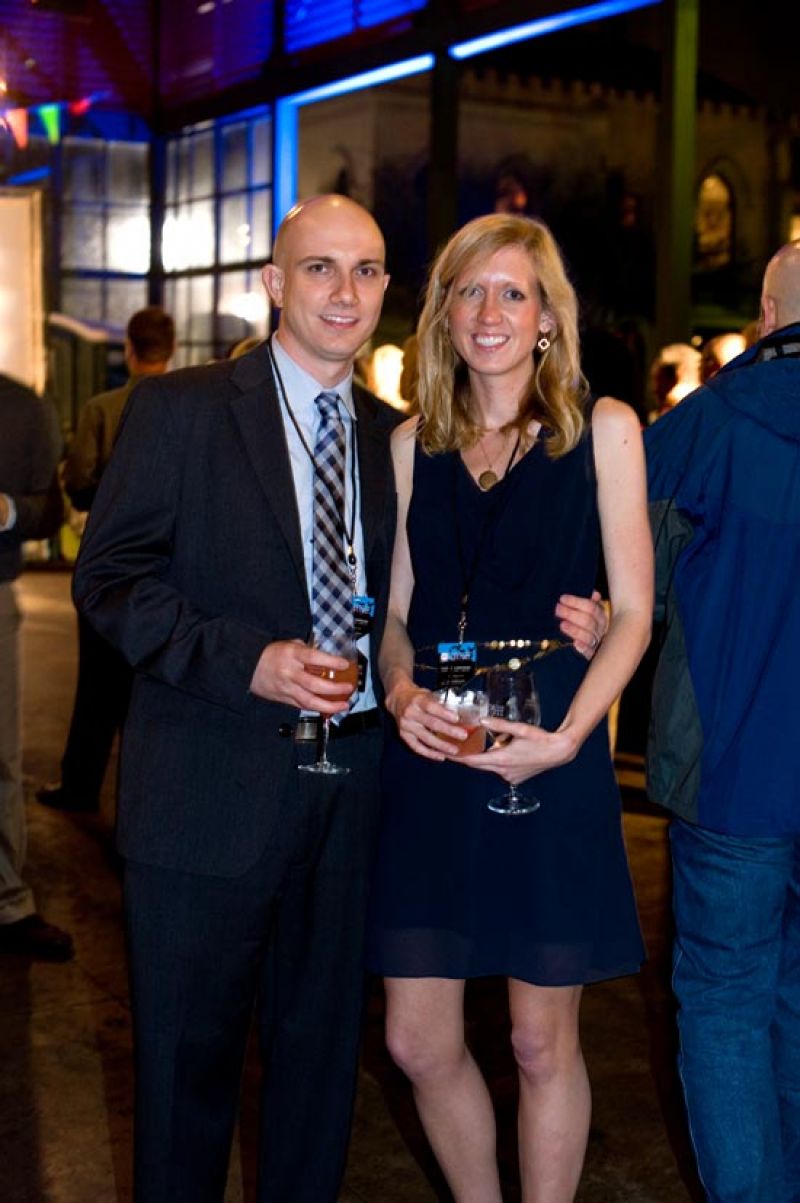 Josh Skidmore and Erin Klintworth enjoy Hendrick&#039;s Gin&#039;s signature cocktail of the evening