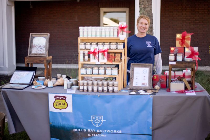 Teresa Gooden showed off her artisan sea salts.