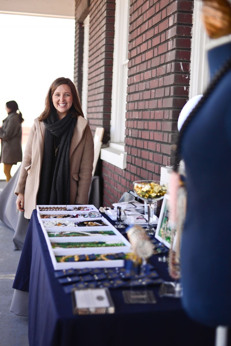 Annie Reeves displayed jewelry from Candy Shop Vintage.