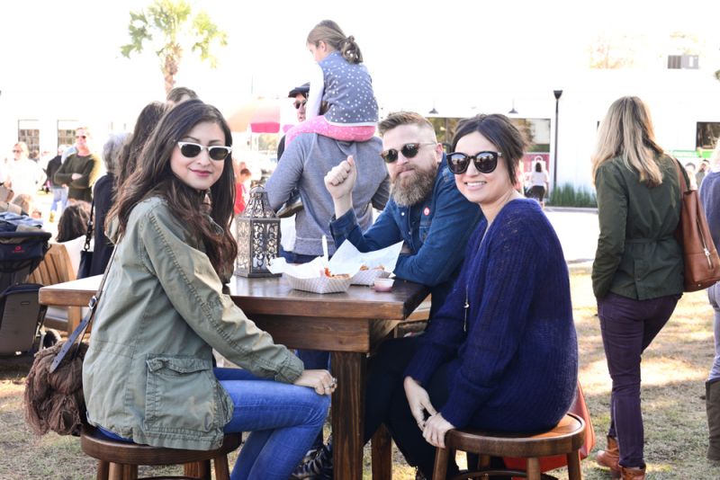 Robin Davis, Ryan Casey, and Jessi Davis enjoyed fare from Roadside Seafood.