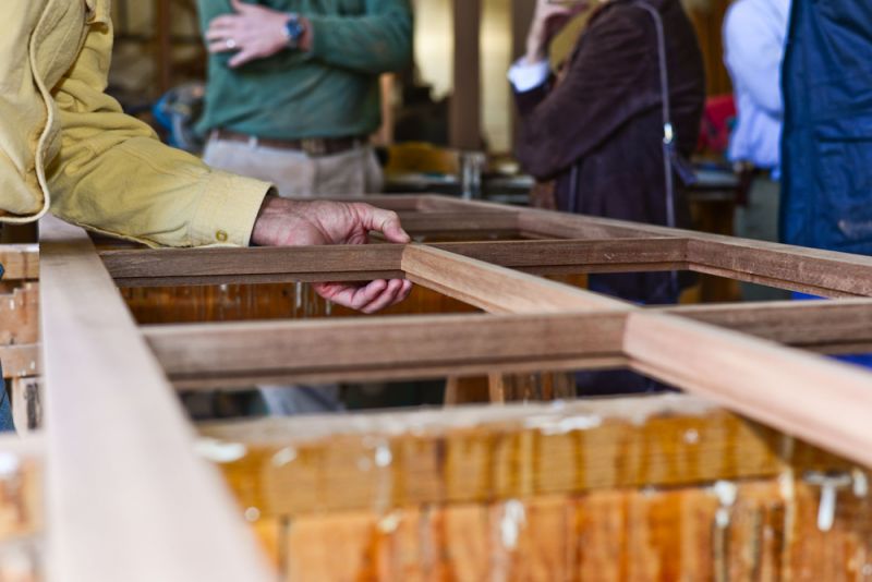 Bill uses sapele, an African wood similar to mahogany, for many of his projects.