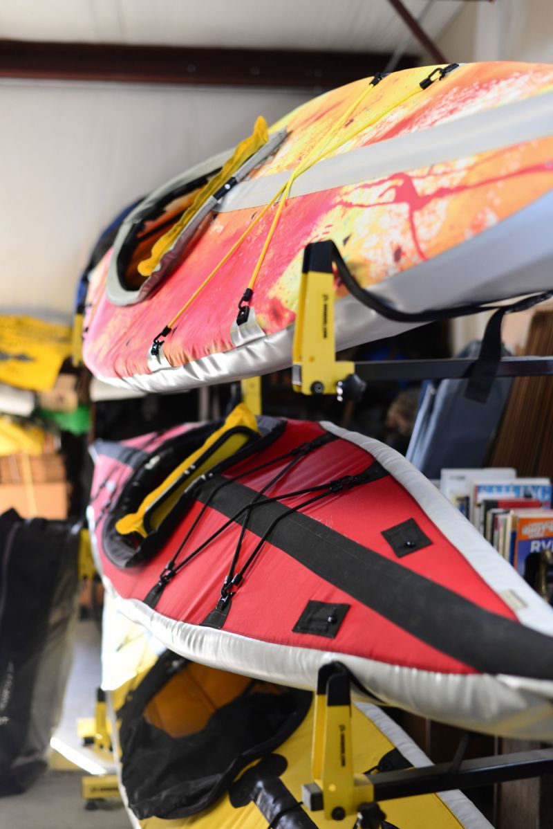Folbot kayaks are unusually lightweight; models range from 24 to 52 lb for a single, while the two-passenger vessel is a breezy 65 lb.