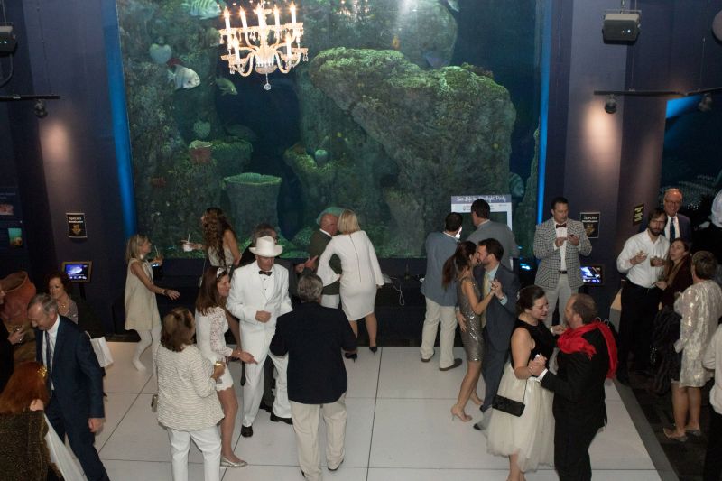 Guests get down on the dance floor with a view.