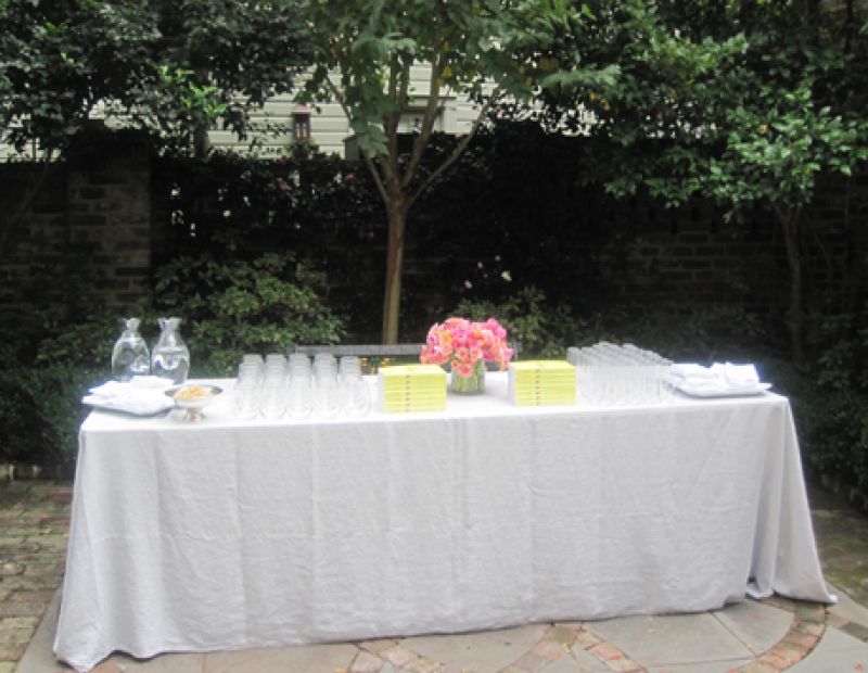 Beautiful setting for a Very Classy book signing.