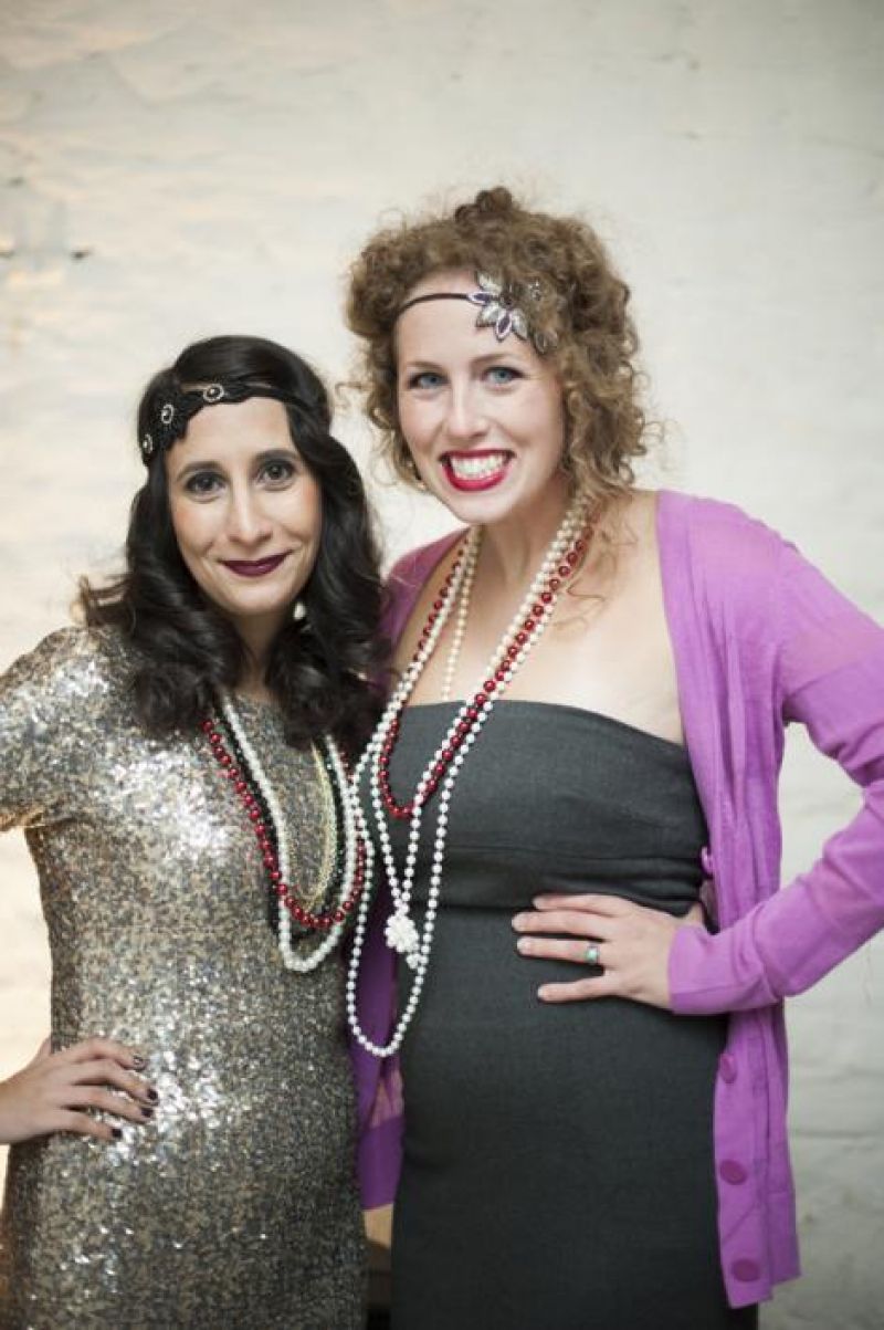 Red Party Volunteers Cami Gaspar and Nell Warthen
