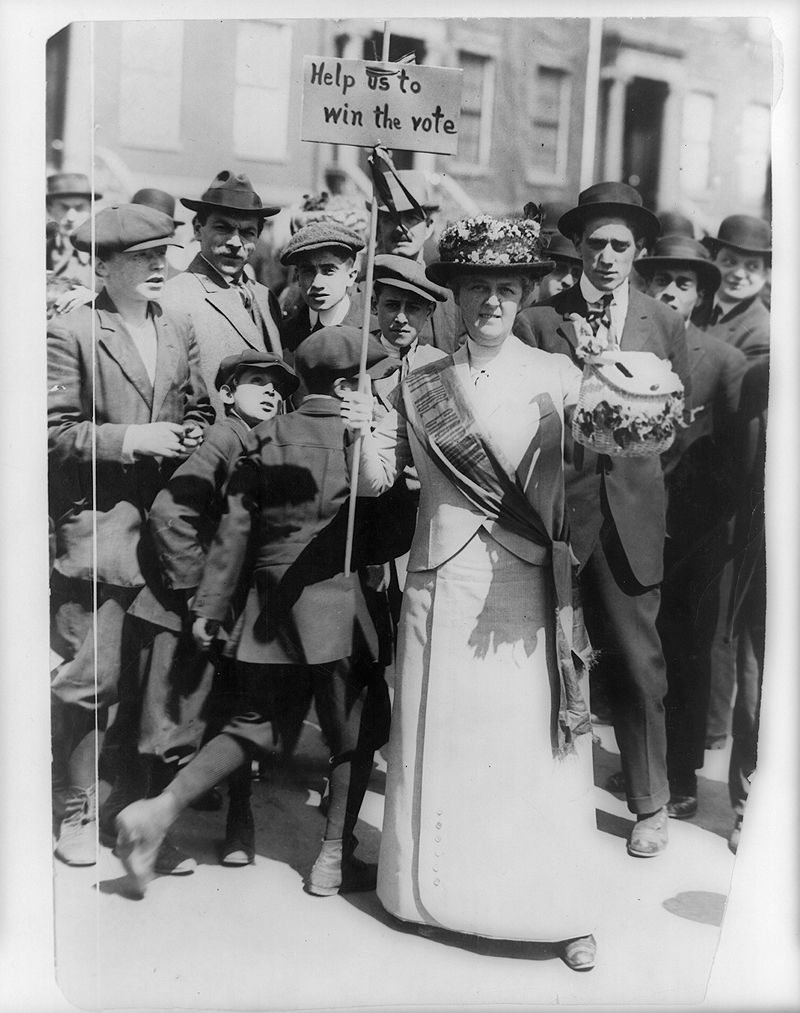 In 1912, Carrie Pollitzer operated a stand at the corner of King and Broad streets (right), where she distributed literature educating the public on women’s suffrage.