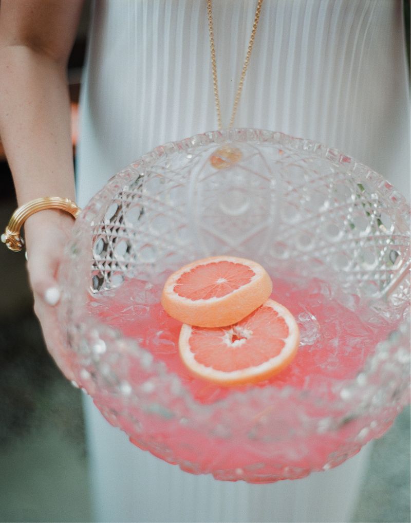 Cru Catering’s grapefruit and elderflower punch