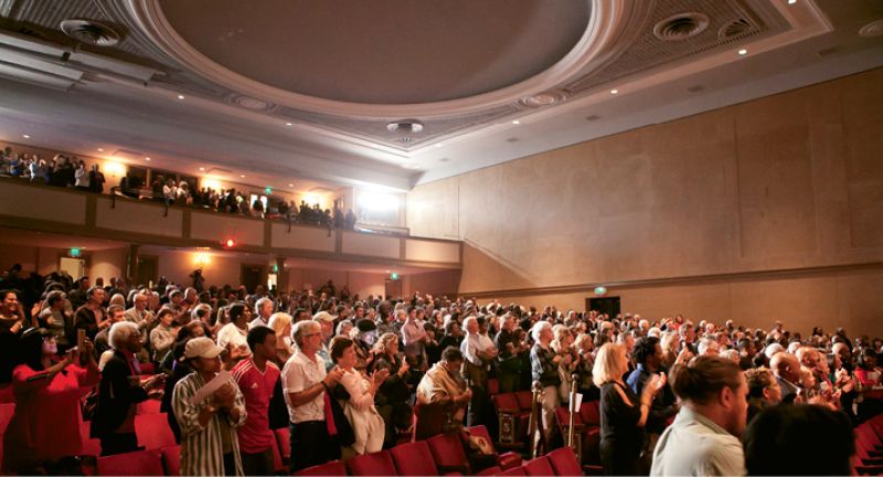 Avery All-Stars: It was standing room only at the Sottile Theater for the first two programs of the Race and Social Justice Initiative, presented by the Avery Research Center.