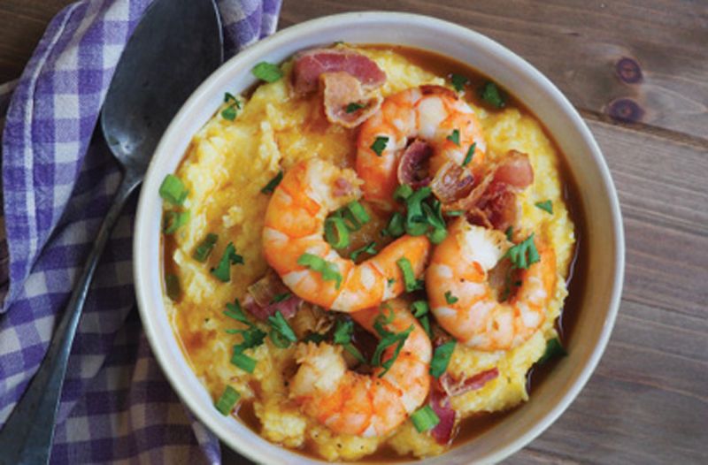 Comfort Foods: “Burritos, hand-pulled barbecue, and collard greens with rice and hash. Also shrimp and grits!”