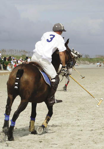 Horses are checked and turned on a dime. They collide and rear. Riders fall, sticks clash.