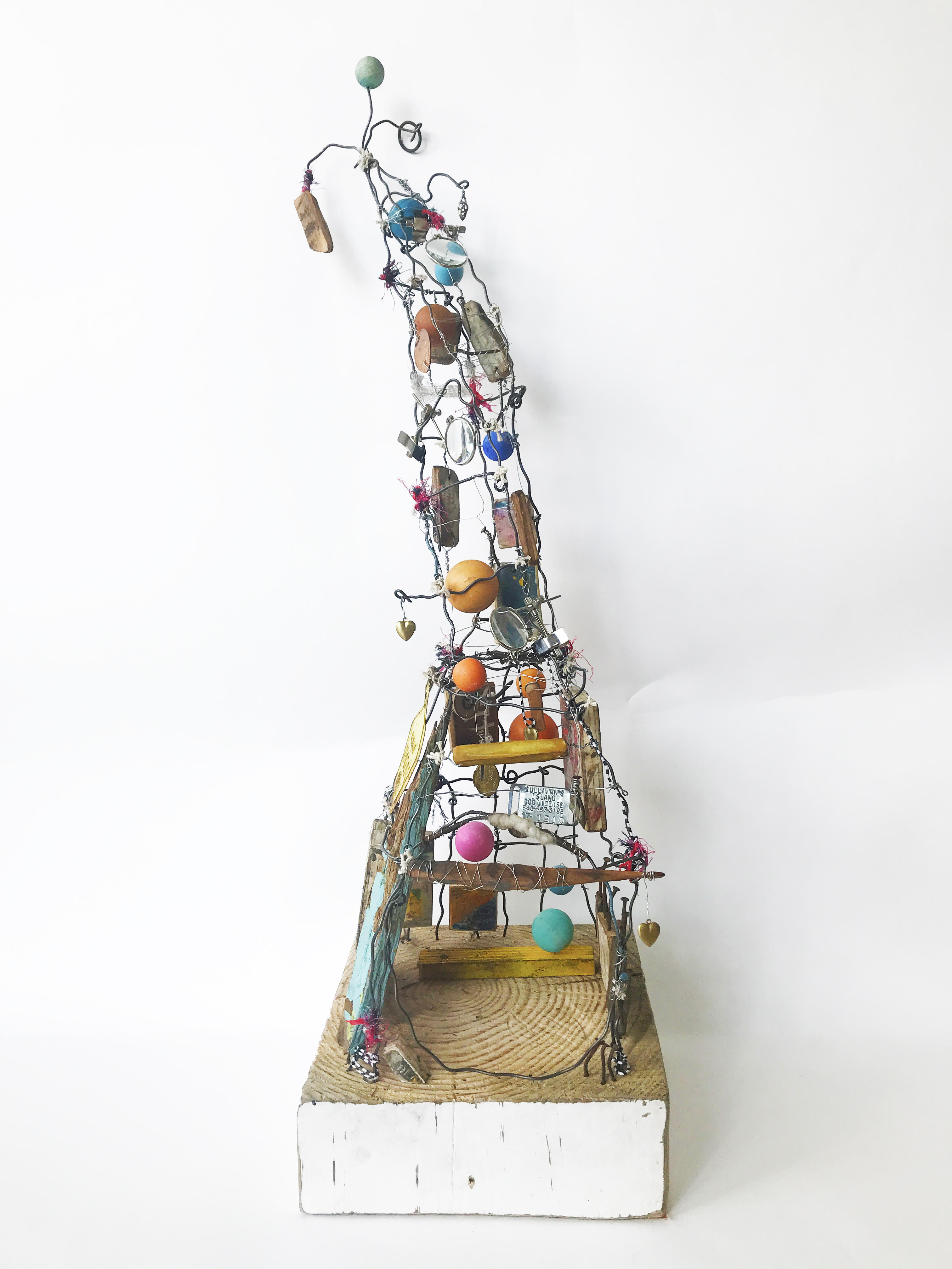 Shelter II (assemblage, 24 by 6 inches, 2021)